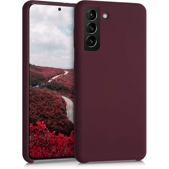 KW Samsung Galaxy S21 Θήκη Σιλικόνης Rubber TPU - Tawny Red - 54056.190