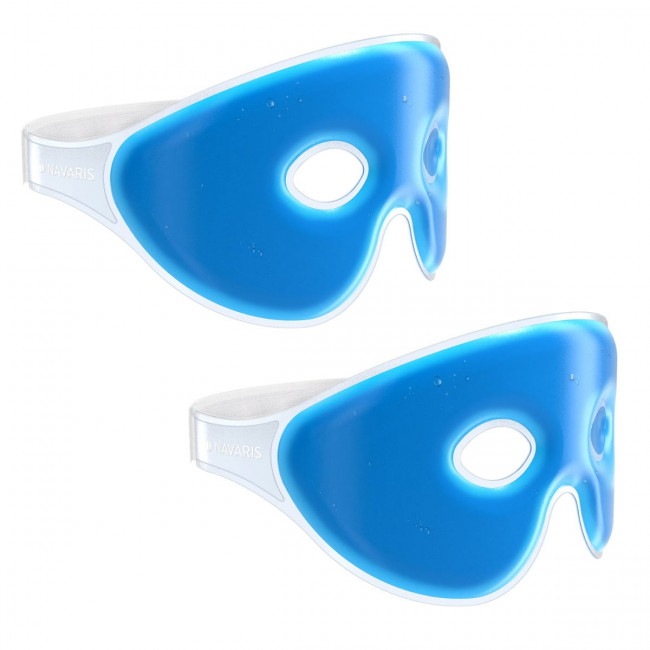 Navaris Cooling Gel Eye Mask - Σετ με 2 Μάσκες Ματιών με Τζελ - Blue - 47640.04.02