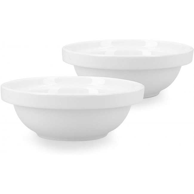 Navaris Cat Bowls - Σετ με 2 Κεραμικά Μπολ Φαγητού και Νερού - 600ml - White - 51398.04