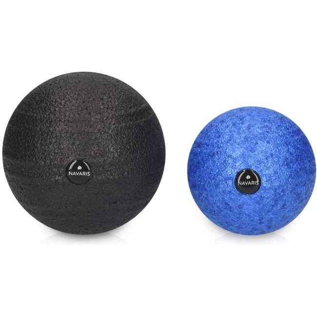 Navaris Fascia Ball Set Σετ Μπάλες Σε 2 Μεγέθη Για Μασάζ Στο Λαιμό, Στον Ώμο Και Στην Πλάτη - Blue / Black - 48116.02.04