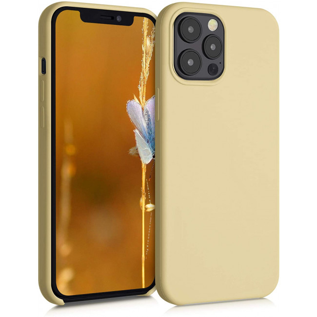 KW iPhone 12 Pro Max Θήκη Σιλικόνης Rubber TPU - Light yellow - 52644.158