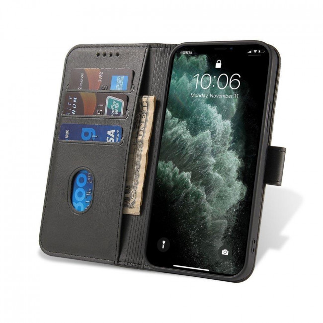 OEM Samsung Galaxy S21 Plus Θήκη Πορτοφόλι Stand από Δερματίνη - Black