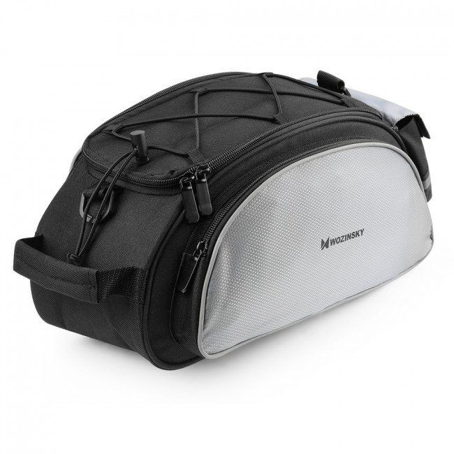 Wozinsky Bicycle Bike Pannier Bag - Τσάντα Αποθήκευσης για Σχάρα Ποδηλάτου με Λουράκι Ώμου 13L - Black - WBB1BK