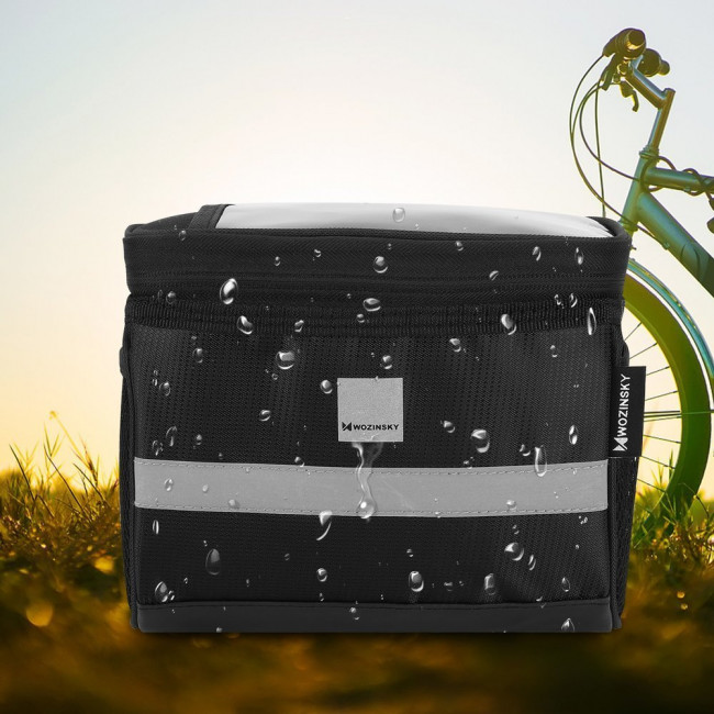 Wozinsky Bicycle Handlebar Bag - Universal Τσάντα Αποθήκευσης για Τιμόνι Ποδηλάτου 2L - Black - WBB12BK