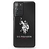 US Polo Samsung Galaxy S21 Ultra Shiny Big Logo Σκληρή Θήκη με Πλαίσιο Σιλικόνης - Black - USHCS21LTPUHRBK