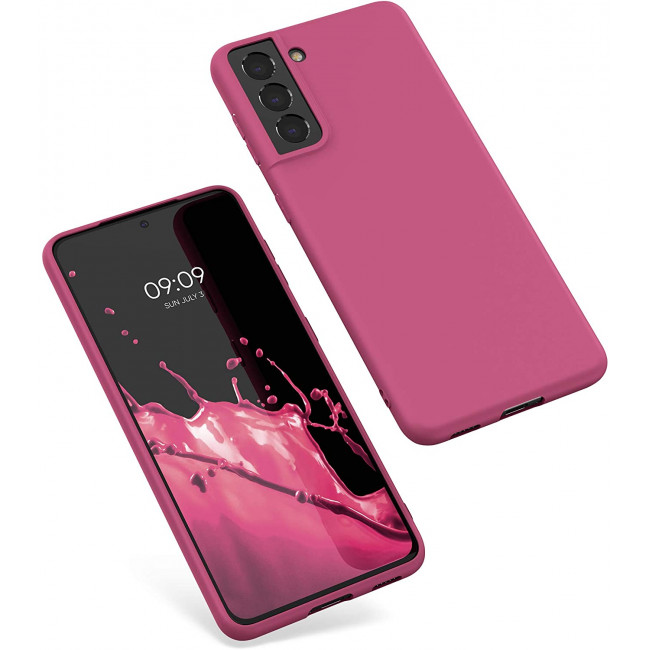 KW Samsung Galaxy S21 Θήκη Σιλικόνης TPU - Fuchsia Matte - 54055.100