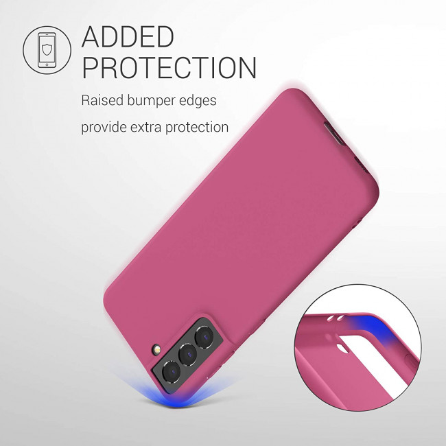 KW Samsung Galaxy S21 Θήκη Σιλικόνης TPU - Fuchsia Matte - 54055.100