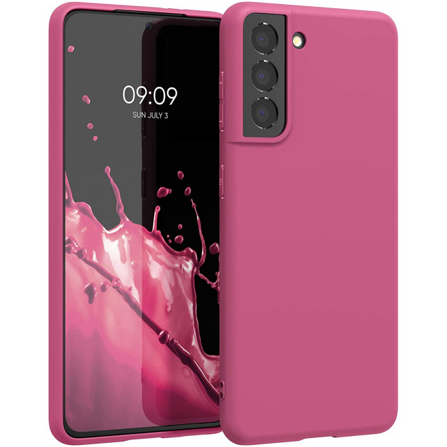 KW Samsung Galaxy S21 Θήκη Σιλικόνης TPU - Fuchsia Matte - 54055.100