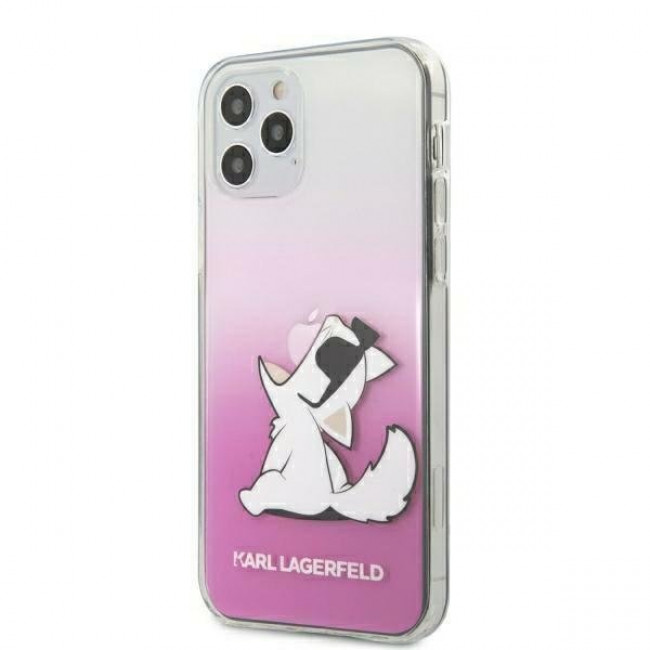 Karl Lagerfeld iPhone 12 Pro Max - Choupette Fun Σκληρή Θήκη με Πλαίσιο Σιλικόνης - Pink - KLHCP12LCFNRCPI