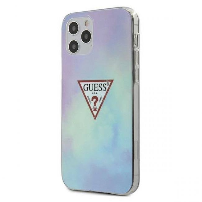 Guess iPhone 12 Pro Max Tie and Die Collection Σκληρή Θήκη με Πλαίσιο Σιλικόνης - Blue - GUHCP12LPCUMCGC02