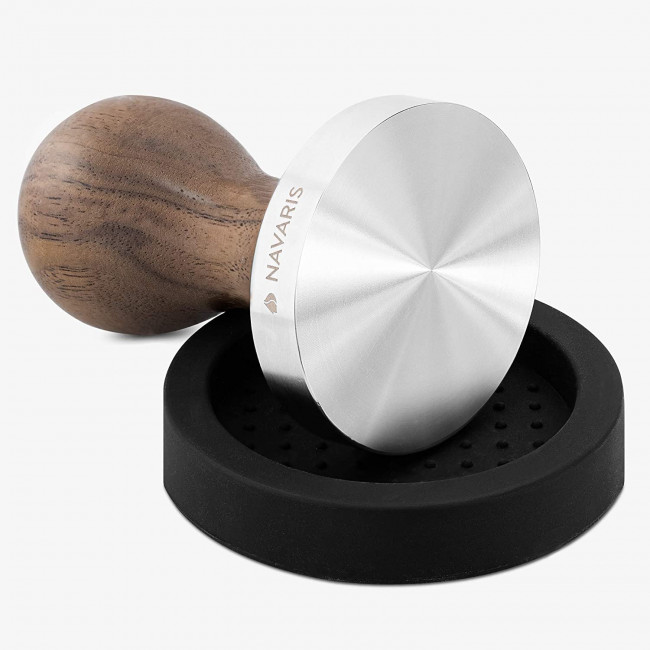 Navaris Espresso Tamper Πατητήρι για Καφέ Εσπρέσο από Ανοξείδωτο Χάλυβα με Ξύλινη Λαβή 58 mm - 51802.01.30