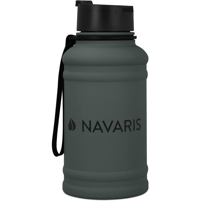 Navaris Μπουκάλι Νερού από Ανοξείδωτο Ατσάλι - BPA Free - 1.3 L - Anthrazit - 52873.73