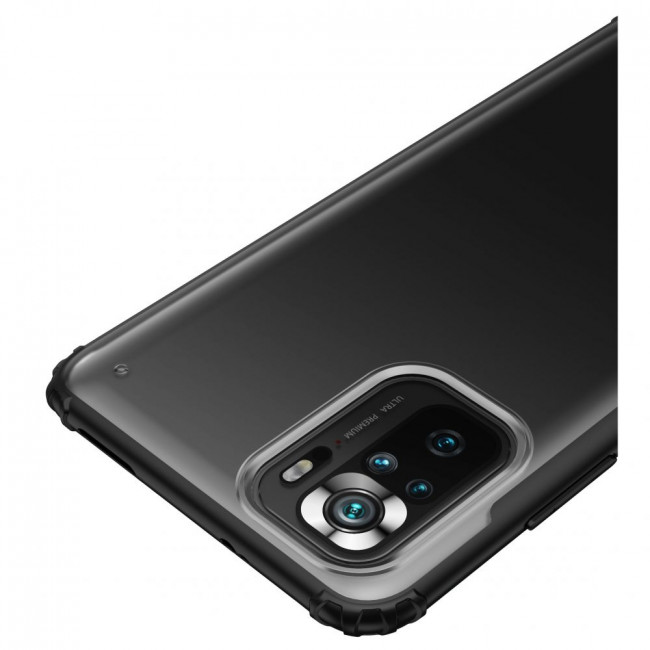 Tech-Protect Xiaomi Redmi Note 10 / Note 10s / Poco M5s Hybridshell Σκληρή Θήκη με Πλαίσιο Σιλικόνης - Frost Black / Ημιδιάφανη