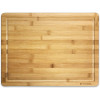 Navaris Natural Bamboo Wooden Chopping Board Ξύλινη Επιφάνεια Κοπής - 45 x 34 x 1.8 cm - Light Brown - 51502.01