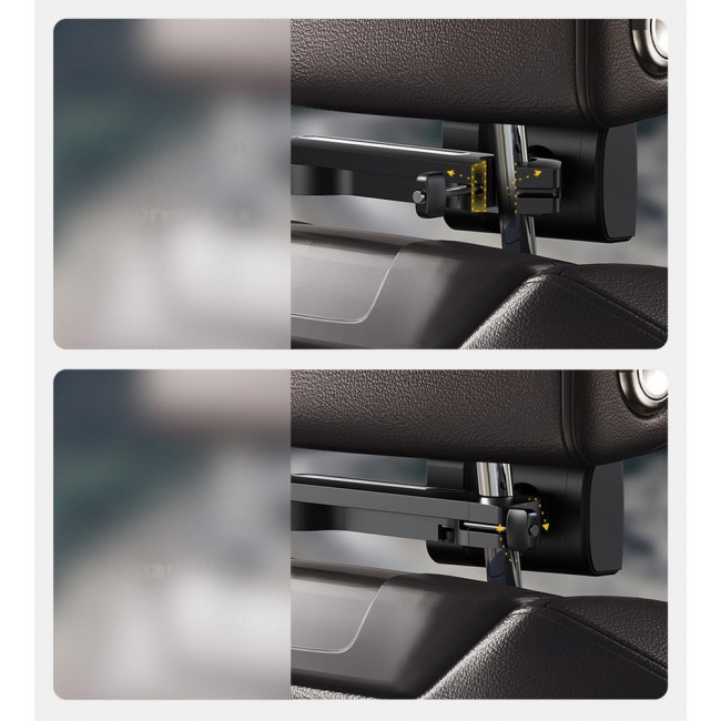 Baseus Energy Storage Backseat Holder - Universal Βάση Αυτοκινήτου για τα Πίσω Καθίσματα με Ασύρματη Φόρτιση Qi Charge 15W - Black - WXHZ-01