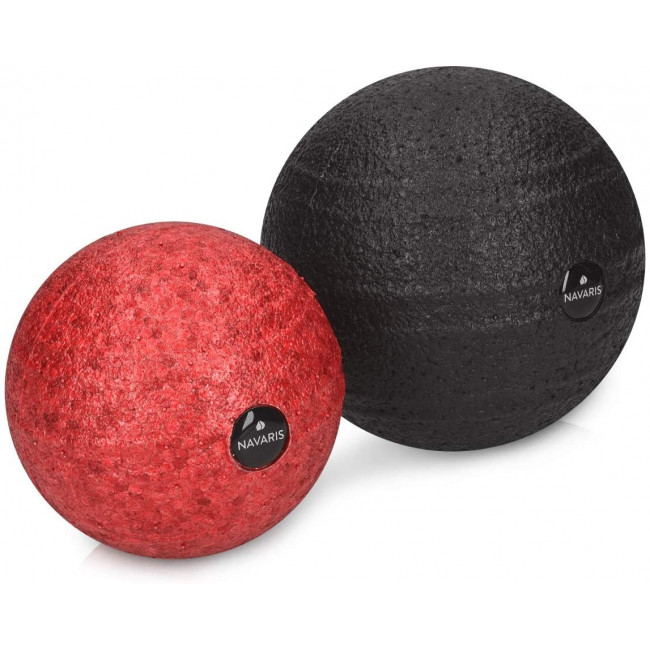 Navaris Fascia Ball Set Σετ Μπάλες Σε 2 Μεγέθη Για Μασάζ Στο Λαιμό, Στον Ώμο Και Στην Πλάτη - Red / Black - 48116.02.09