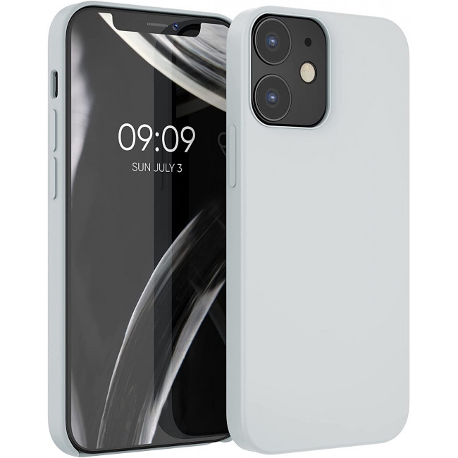 KW iPhone 12 / iPhone 12 Pro Θήκη Σιλικόνης Rubber TPU - Light Grey Matt - 52641.70