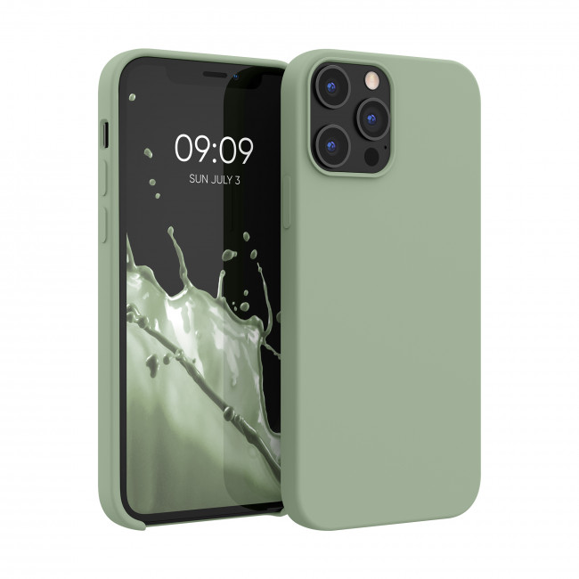 KW iPhone 12 Pro Max Θήκη Σιλικόνης Rubber TPU - Grey Green - 52644.172