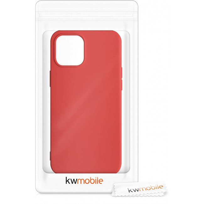 KW iPhone 12 Pro Max Θήκη Σιλικόνης Rubberized TPU - Red - 52714.09