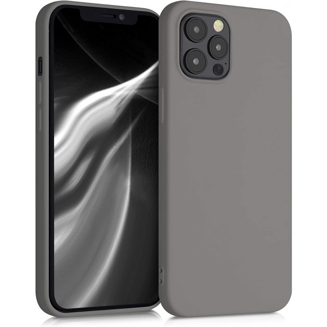 KW iPhone 12 Pro Max Θήκη Σιλικόνης Rubberized TPU - Titanium Grey - 52714.155