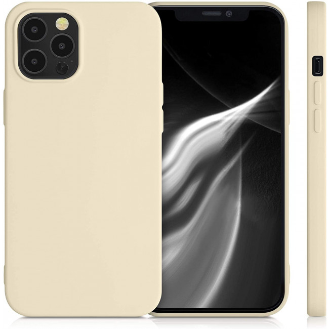 KW iPhone 12 Pro Max Θήκη Σιλικόνης Rubberized TPU - Buttercream - 52714.210