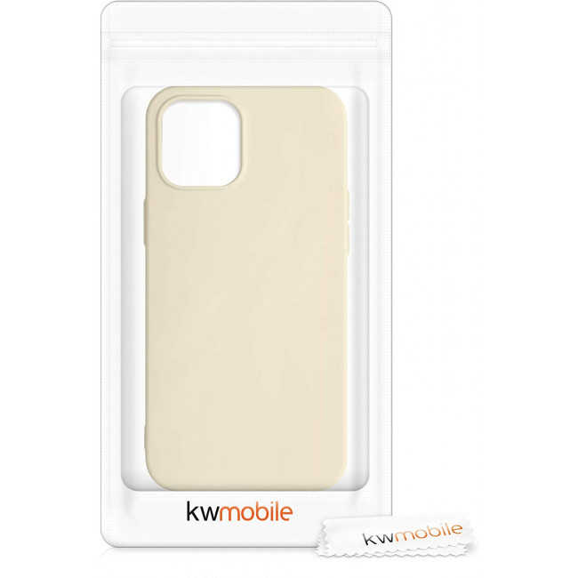 KW iPhone 12 Pro Max Θήκη Σιλικόνης Rubberized TPU - Buttercream - 52714.210