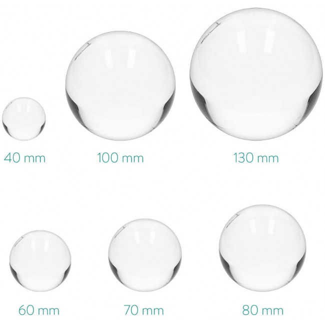 Navaris Glass Photo Ball Κρυστάλλινη Σφαίρα - 130mm - Clear - 45357.27