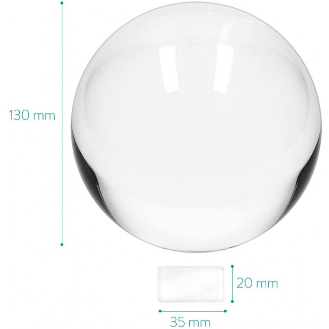 Navaris Glass Photo Ball Κρυστάλλινη Σφαίρα - 130mm - Clear - 45357.27