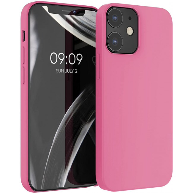 KW iPhone 12 / iPhone 12 Pro Θήκη Σιλικόνης Rubber TPU - Bubblegum Pink - 52641.212