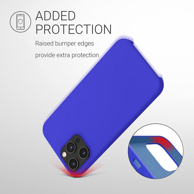 KW iPhone 12 Pro Max Θήκη Σιλικόνης Rubber TPU - Royal Blue - 52644.134