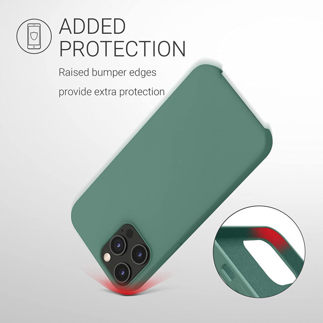 KW iPhone 12 Pro Max Θήκη Σιλικόνης Rubber TPU - Fir Green - 52644.166