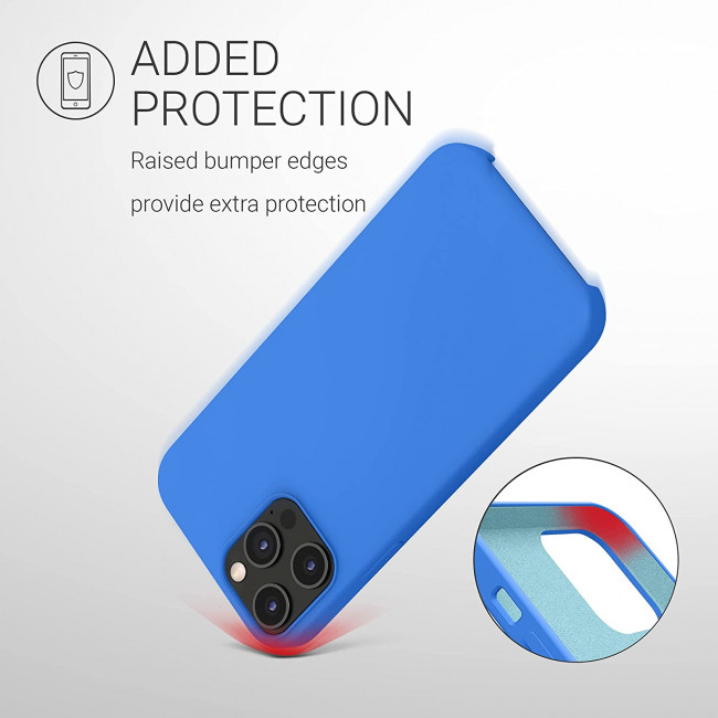 KW iPhone 12 Pro Max Θήκη Σιλικόνης Rubber TPU - Surf Blue - 52644.189