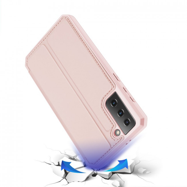 Dux Ducis Samsung Galaxy S21 Plus Skin X Flip Stand Case Θήκη Βιβλίο - Pink