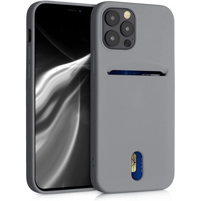 KW iPhone 12 / 12 Pro Θήκη Σιλικόνης TPU - Titanium Grey - 54513.155