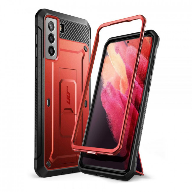 Supcase Samsung Galaxy S21 Unicorn Beetle Pro Σκληρή Θήκη με Stand - Red