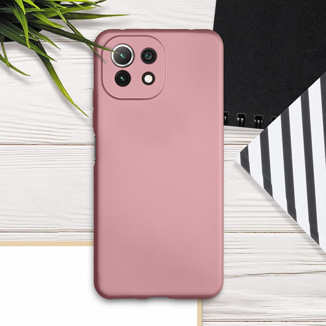 KW Xiaomi Mi 11 Lite / Mi 11 Lite 5G Θήκη Σιλικόνης TPU - Metallic Rose Gold - 54727.31