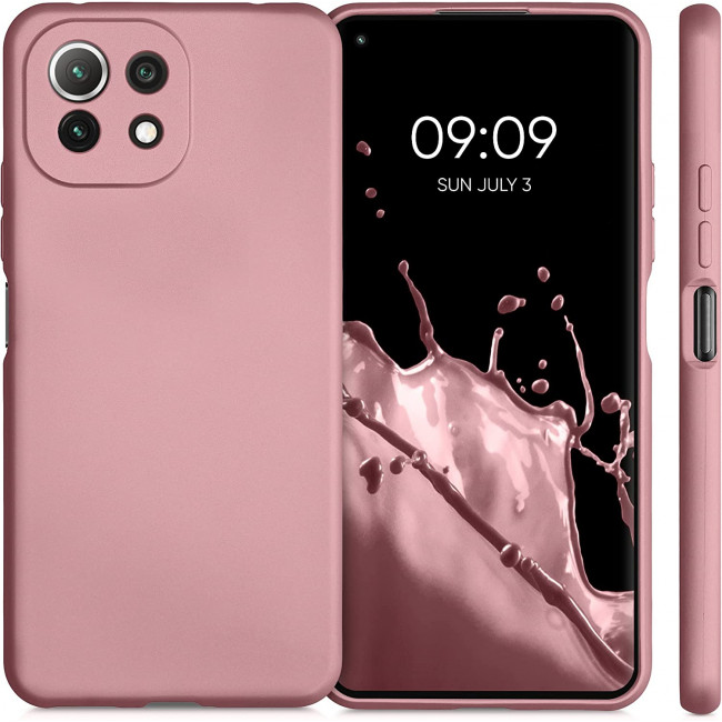 KW Xiaomi Mi 11 Lite / Mi 11 Lite 5G Θήκη Σιλικόνης TPU - Metallic Rose Gold - 54727.31