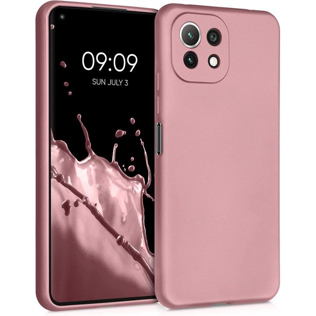 KW Xiaomi Mi 11 Lite / Mi 11 Lite 5G Θήκη Σιλικόνης TPU - Metallic Rose Gold - 54727.31