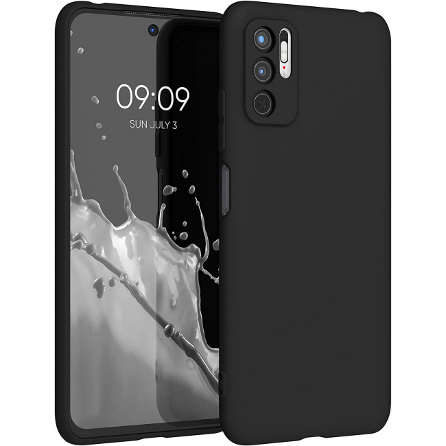 KW Xiaomi Redmi Note 10 5G Θήκη Σιλικόνης TPU - Matte Black - 54947.47