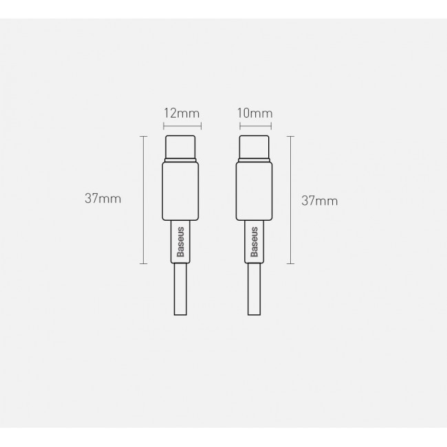 Baseus Tungsten Gold Series Cable Type-C 5A PD 100W - Καλώδιο Γρήγορης Φόρτισης Type-C to Type-C 2M - Black - CATWJ-A01