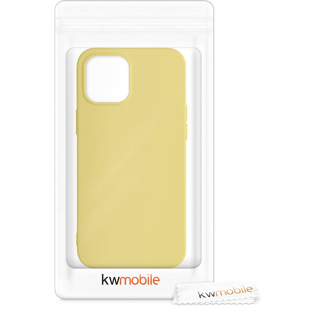 KW iPhone 12 Pro Max Θήκη Σιλικόνης Rubberized TPU - Mellow Yellow - 52714.216