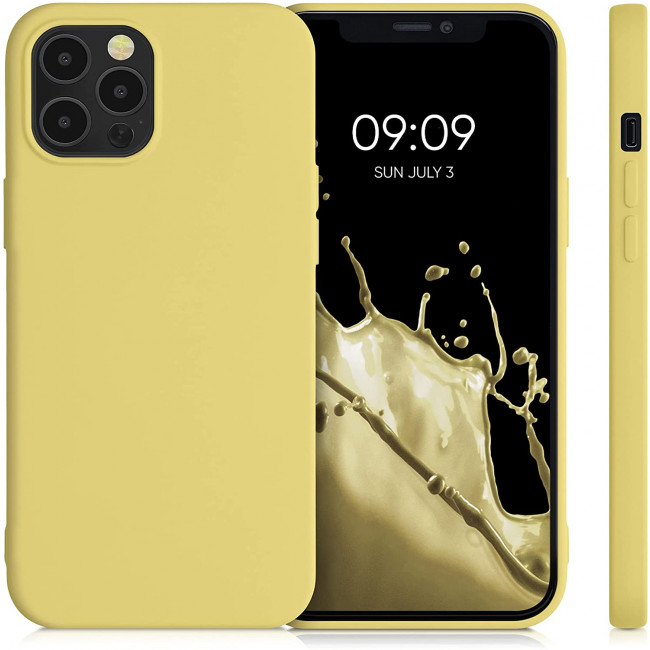 KW iPhone 12 Pro Max Θήκη Σιλικόνης Rubberized TPU - Mellow Yellow - 52714.216