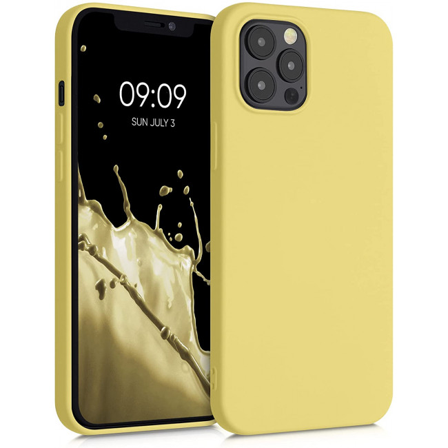 KW iPhone 12 Pro Max Θήκη Σιλικόνης Rubberized TPU - Mellow Yellow - 52714.216