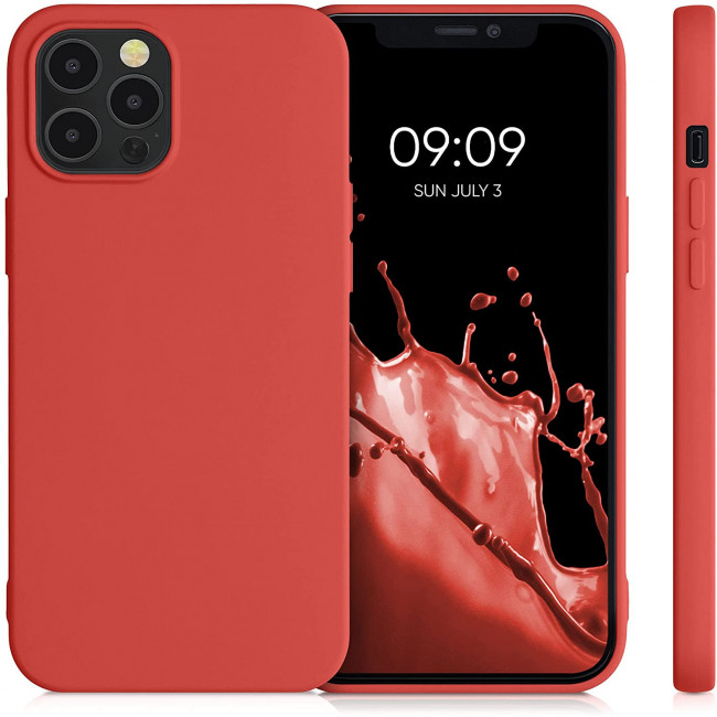 KW iPhone 12 Pro Max Θήκη Σιλικόνης Rubberized TPU - Tangerine Tango - 52714.218