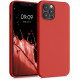 KW iPhone 12 Pro Max Θήκη Σιλικόνης Rubberized TPU - Tangerine Tango - 52714.218