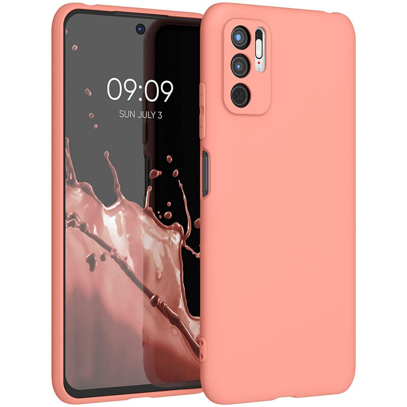 KW Xiaomi Redmi Note 10 5G Θήκη Σιλικόνης TPU - Matte Coral - 54947.56