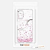 KW Xiaomi Redmi Note 10 5G / Poco M3 Pro 5G Θήκη Σιλικόνης TPU Design Cherry Blossom Leaves - Pink / Dark Brown - Διάφανη - 54950.01