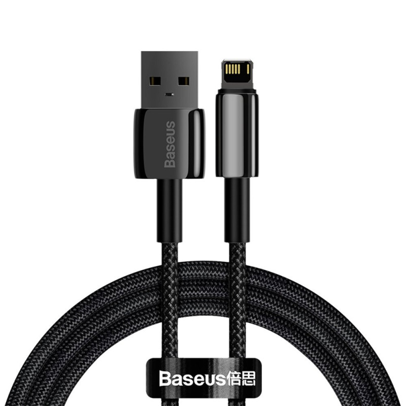 Baseus Tungsten Gold Cable Lightning 2.4A - Καλώδιο Δεδομένων και Φόρτισης Lightning 1M για iPhone - Black - CALWJ-01