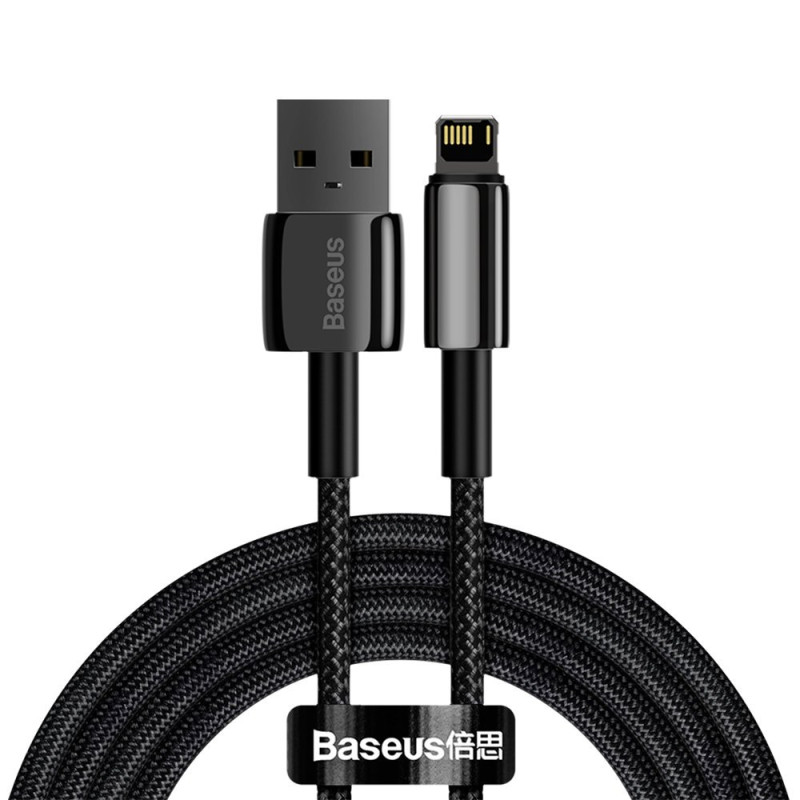 Baseus Tungsten Gold Cable Lightning 2.4A - Καλώδιο Δεδομένων και Φόρτισης Lightning 2M για iPhone - Black - CALWJ-A01