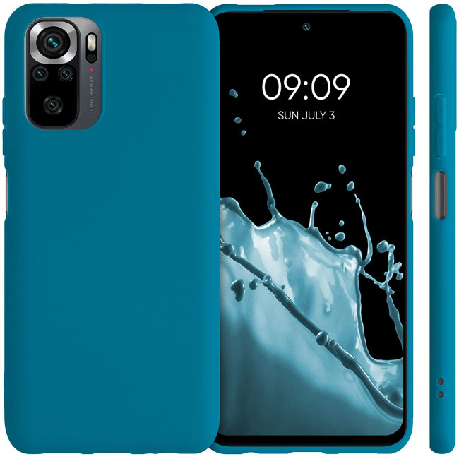 KW Xiaomi Redmi Note 10 / Note 10s / Poco M5s Θήκη Σιλικόνης TPU - Caribbean Blue - 54541.224